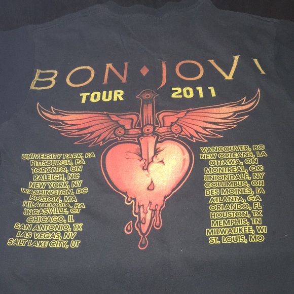 Bonjovi tour 2011 shirt small authentic - Picture 4 of 8